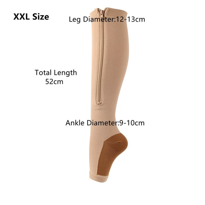 Meia de Compressão com Zíper Unissex