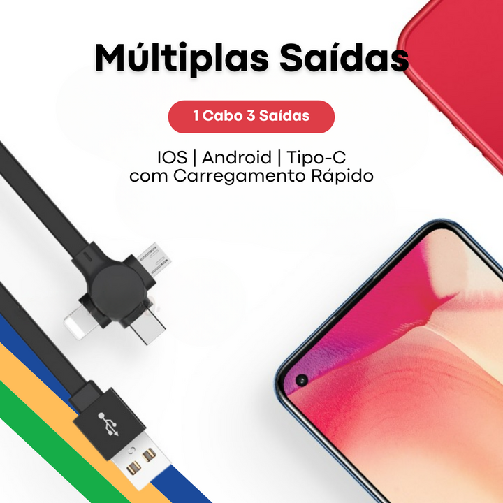 Carregador Portátil - 3 em 1