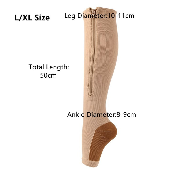 Meia de Compressão com Zíper Unissex
